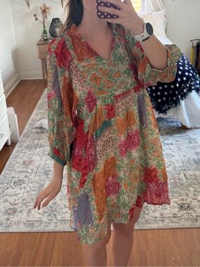 JODIFL Floral Patchwork Mini Dress